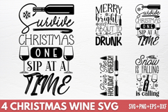 Christmas Wine SVG Product Image 1