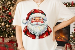 Santa Claus sublimation Png, Vintage Christmas Santa Png. Product Image 2