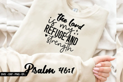 The Lord Is My Refuge - Christian Sleeve T-Shirt Design Product Image 1
