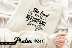 The Lord Is My Refuge - Christian Sleeve T-Shirt Design Product Image 1