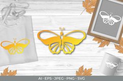 Butterfly with Gradient Color Papercut SVG Product Image 1