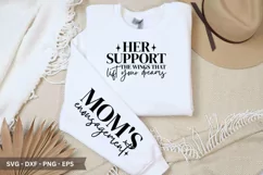 Her Support the Wings SVG - Mother's Day Sleeve T shirt Desi Product Image 1