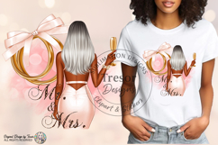 Mr And Mrs Silver Bride PNG Wedding Shirt Design Product Image 3