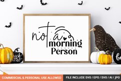 Not A Morning Person Svg Design Product Image 1