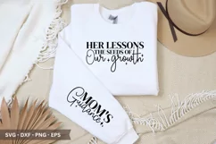 Her Lessons the Seeds - Mother's Day Sleeve T shirt Design Product Image 1