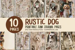 Vintage Dog Lace Junk Journal Pages Product Image 1