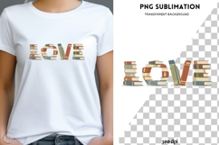 Love Books PNG | Stacked Book Letters Design | Book Lover Product Image 1