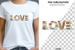 Love Books PNG | Stacked Book Letters Design | Book Lover Product Image 1