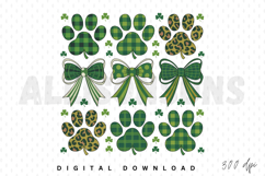 Dog St. Patrick&#039;s Coquette PNG, Dog Mom Sublimation PNG Product Image 1