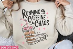 Running on caffeine &amp; chaos PNG, Iced Coffee Sublimation PN Product Image 2