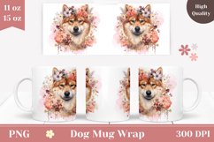 Shiba Inu Dog Mug Wrap Sublimation, Dog Coffee Cup Design Product Image 1