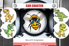 Car Coaster Cool Bee Product Image 1