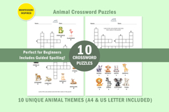 Preschool 10 Animal Crossword Activity Pages for Kids Product Image 2