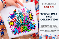 America Graffiti Liberty PNG | Colorful Patriotic DTF Product Image 1