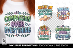 Compassion Quote Sublimation Clipart PNG Product Image 1