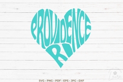 Providence RI word art heart SVG Product Image 1