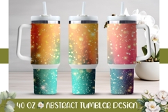 Glitter Tumbler Template, Rainbow 40 Oz Tumbler Wrap Product Image 1