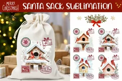Watercolor Christmas Cardinal Santa Sack, Christmas Designs Product Image 1
