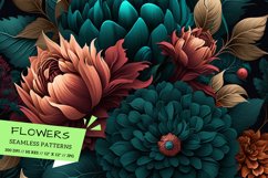 background with flowers, Bohemian floral wreaths Product Image 1