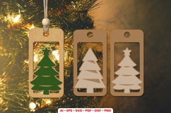 Christmas Tree Tag Laser Cut Product Image 1