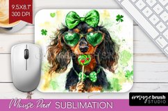 Dachshund St. Patricks Day Dog Mouse Pad Sublimation Dog Product Image 1