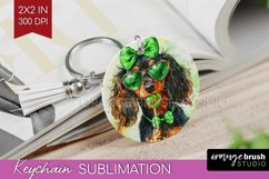Dachshund St. Patricks Day Dog Keychain PNG Dog Keychain Product Image 1