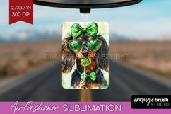 Dachshund St. Patricks Day Dog Air Freshener PNG Dog PNG Product Image 1