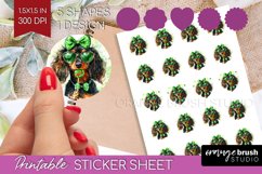 Dachshund St. Patricks Day Dog Round Sticker Dog Printable Product Image 1