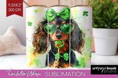 Dachshund St. Patricks Day Dog Tumbler Wrap Dog Tumbler PNG Product Image 1