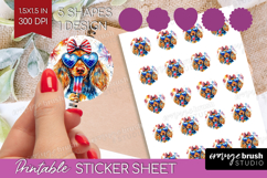 Dachshund Dog Round Sticker 4th Of July Printable Sticker Product Image 1