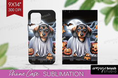 Dachshund Dog Phone Case PNG Halloween Case PNG Sublimation Product Image 1