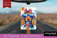Dachshund Dog Air Freshener PNG 4th Of July PNG Sublimation Product Image 1