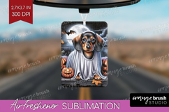Dachshund Dog Air Freshener PNG Halloween PNG Sublimation Product Image 1