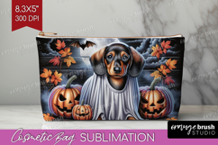 Dachshund Dog Cosmetic Bag Halloween Makeup Bag PNG Product Image 1