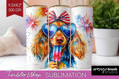 Dachshund Dog Tumbler Wrap 4th Of July Tumbler PNG Product Image 1