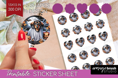 Dachshund Dog Round Sticker Halloween Printable Sticker Product Image 1