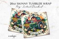 Farming Tumbler Wrap PNG, 20oz Farmer Sublimation Design Product Image 2