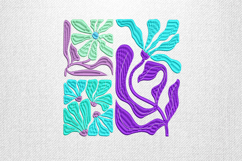 Colorful Abstract Floral Block Embroidery Design File Product Image 1