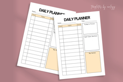 Simple Minimal Daily Planner Template Editable Canva Product Image 1