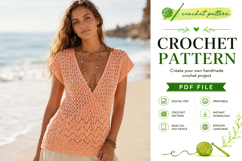 Lace Wrap Top Knitting Pattern PDF Product Image 4