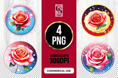 Fantasy Rose Clipart Sublimation PNG Product Image 1