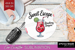 Daiquiri Cocktail Car Coaster Summer Drink Coaster PNG Product Image 1