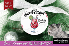 Daiquiri Cocktail Ornament PNG Summer Drink PNG Sublimation Product Image 1