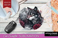 Dark Gothic Car Coaster - Victorian Gothic Coaster PNG Product Image 1