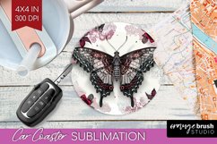 Dark Gothic Car Coaster - Victorian Gothic Coaster PNG Product Image 1