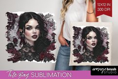 Dark Gothic Tote Bag - Victorian Gothic Tote Bag PNG Product Image 1
