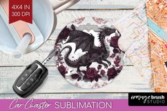 Dark Gothic Car Coaster - Victorian Gothic Coaster PNG Product Image 1