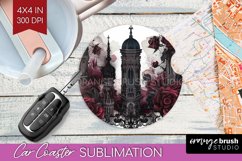 Dark Gothic Car Coaster - Victorian Gothic Coaster PNG Product Image 1