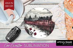 Dark Gothic Car Coaster - Victorian Gothic Coaster PNG Product Image 1
