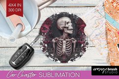 Dark Gothic Car Coaster - Victorian Gothic Coaster PNG Product Image 1
